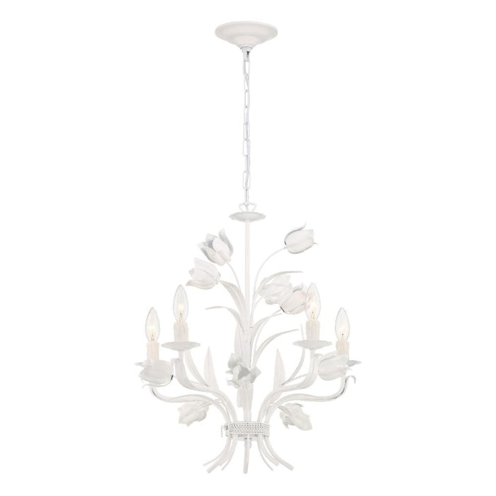 Southport 5 Light Wet White Chandelier