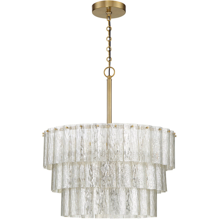 Museo 9 Light Pendant in Satin Brass