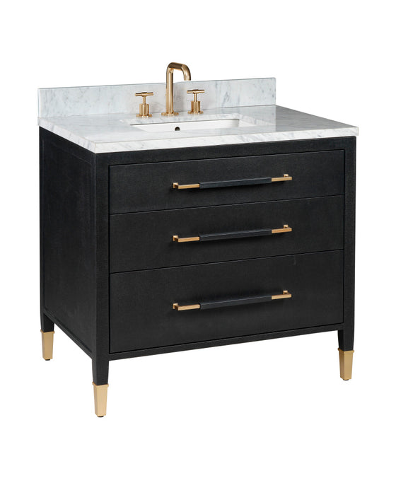 Verona 36" Black Vanity with Rectangular Undermount Sink