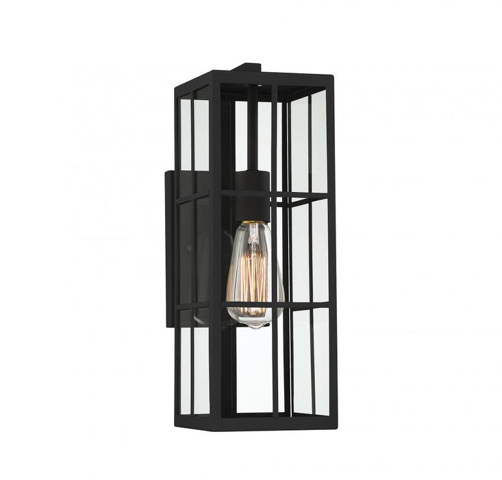 Ericson 1-Light Outdoor Wall Lantern in Matte Black