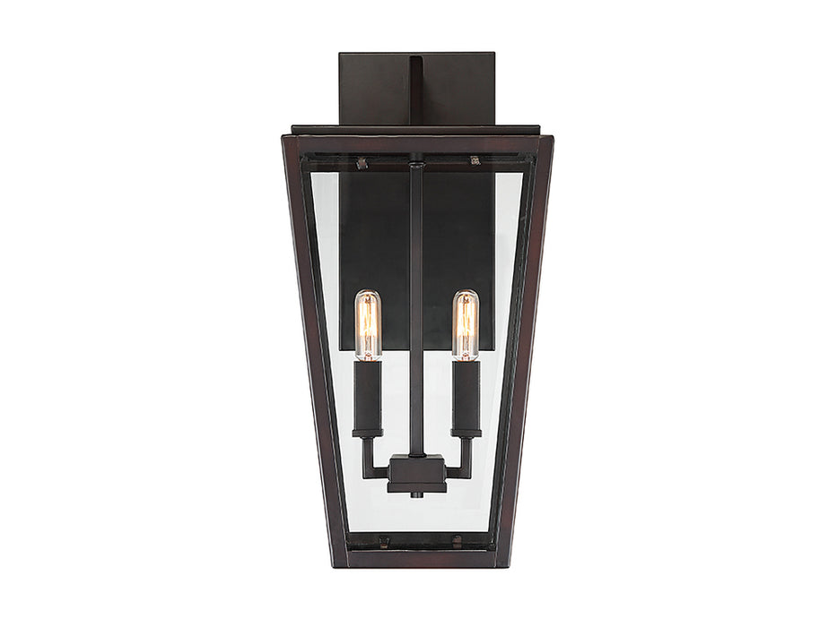 Milton 2-Light Outdoor Wall Lantern in English Bronze