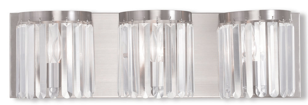 3 Light Brushed Nickel Bath Light