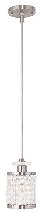 1 Light Brushed Nickel Mini Pendant