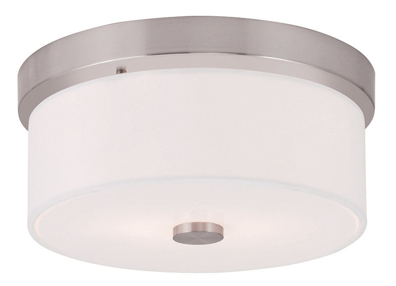 2 Light Brushed Nickel Ceiling Mount