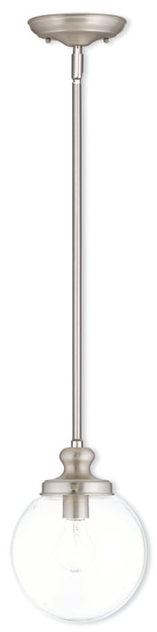 1 Light Brushed Nickel Mini Pendant