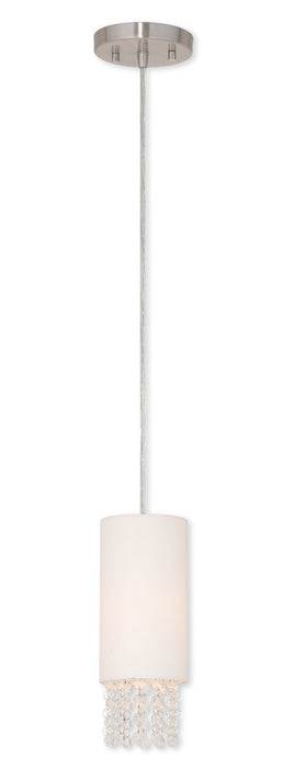 1 Light Brushed Nickel Mini Pendant