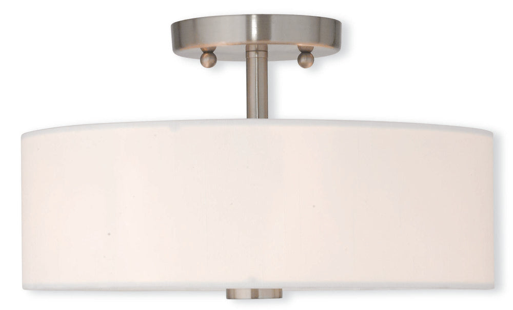 2 Light Brushed Nickel Ceiling Mount