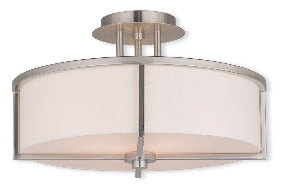 3 Light Brushed Nickel Ceiling Mount