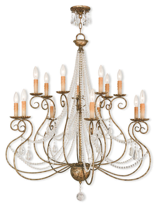 7+ 7 European Bronze Foyer Chandelier
