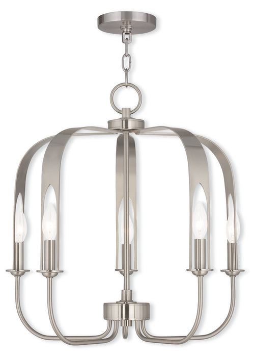 5 Light Brushed Nickel Chandelier