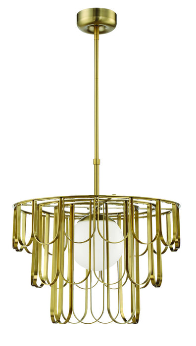 Melody 1 Light Pendant in Satin Brass