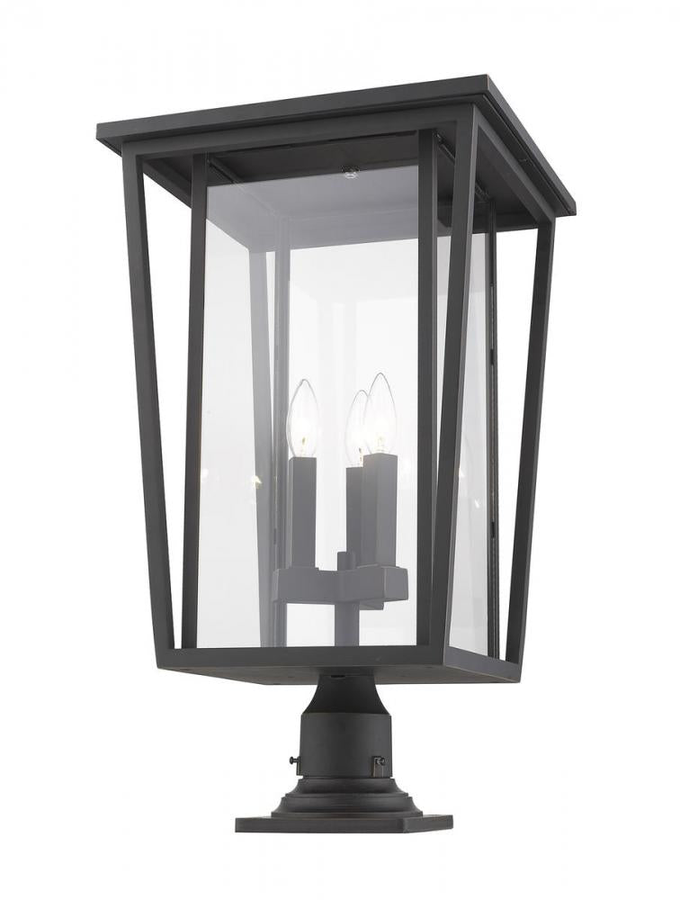 3 Light Outdoor Pier Mounted Fixture — Belles Lighting