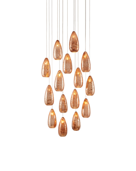 Rame 15-Light Round Multi-Drop Pendant