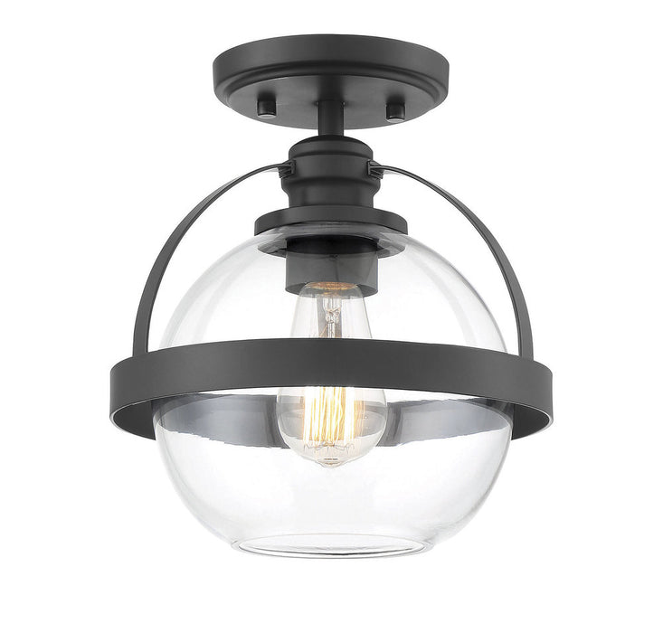 Pendleton 1-Light Ceiling Light in 
Matte Black