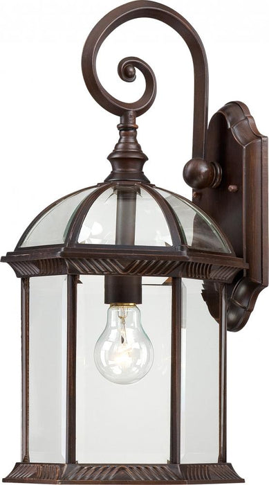 Boxwood - 1 Light 19" Wall Lantern with Clear Beveled Glass - Rustic Bronze Finish