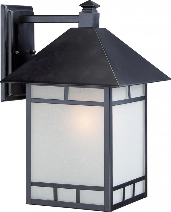 Drexel - 1 Light - 10" with Frosted Seed Glass - Stone Black Finish