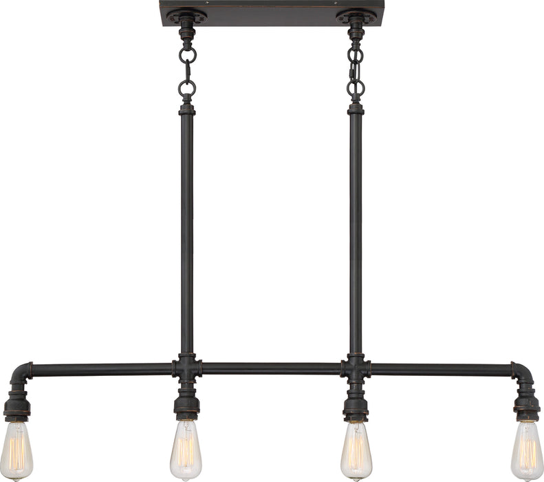 Iron - 4 Light Island Pendant - Industrial Bronze Finish