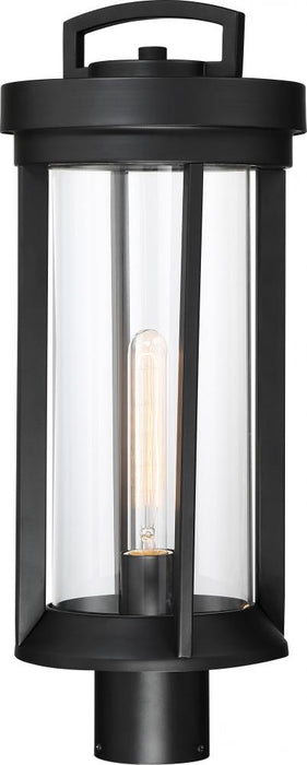 Huron - 1 Light Post Lantern with Clear Glass - Aged Bronze Finish
