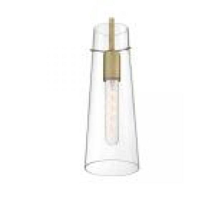Alondra - 1 Light Mini Pendant with Clear Glass - Vintage Brass Finish