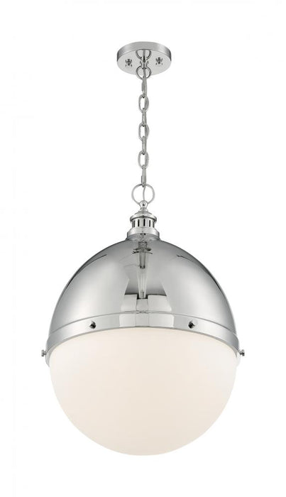 Ronan - 1 Light Pendant with Opal Glass - Polished Nickel Finish