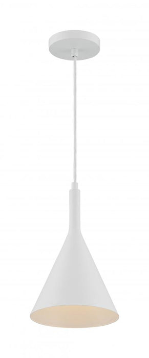 Lightcap - 1 Light Pendant with- Matte White Finish