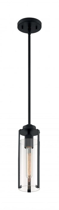 Marina - 1 Light Mini Pendant with Clear Glass - Matte Black Finish
