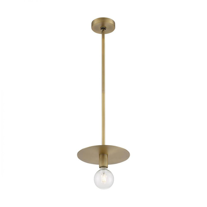 Bizet - 1 Light Mini Pendant with- Vintage Brass Finish