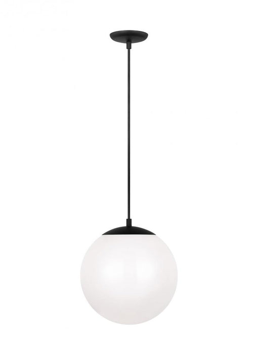 Leo - Hanging Globe Large One Light Pendant with White Glass