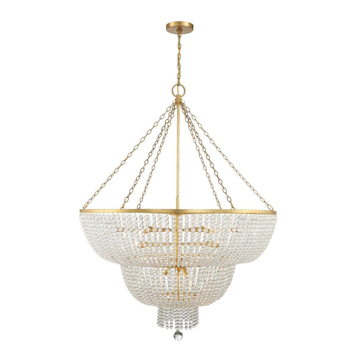 Rylee 15 Light Antique Gold Chandelier