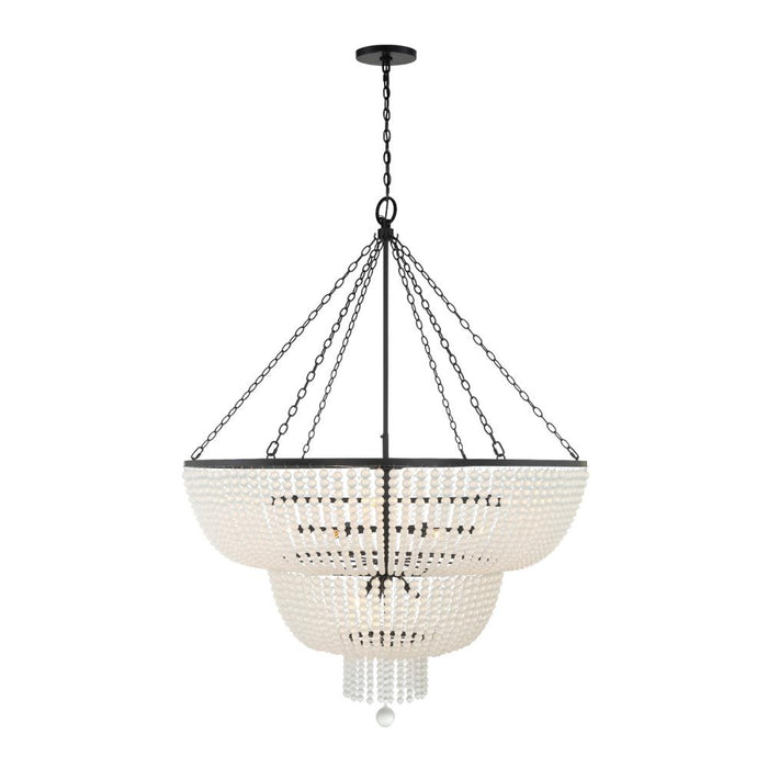 Rylee 15 Light Matte Black Chandelier