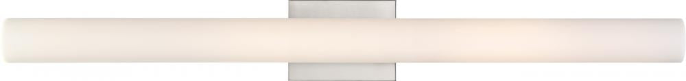 Bend - 36" LED Vanity with White Acrylic - Brushed Nickel Finish