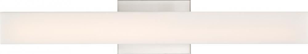 Jess - 25" LED Vanity with White Acrylic - Brushed Nickel Finish