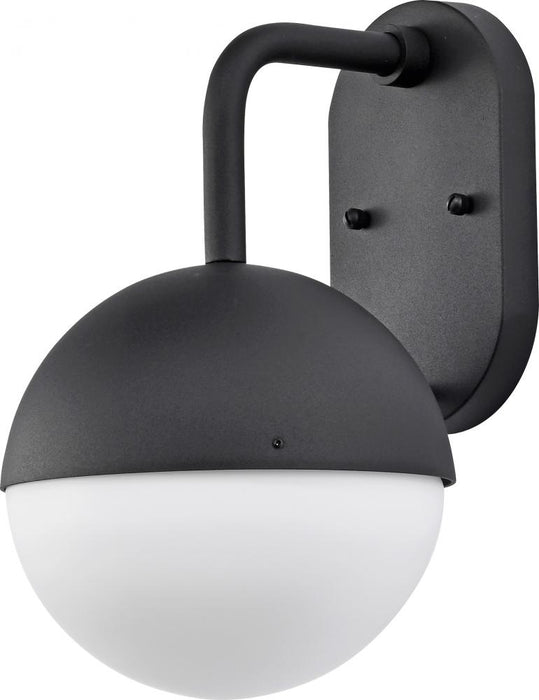 Atmosphere; 6W LED; Medium Wall Lantern; Matte Black with White Opal Glass