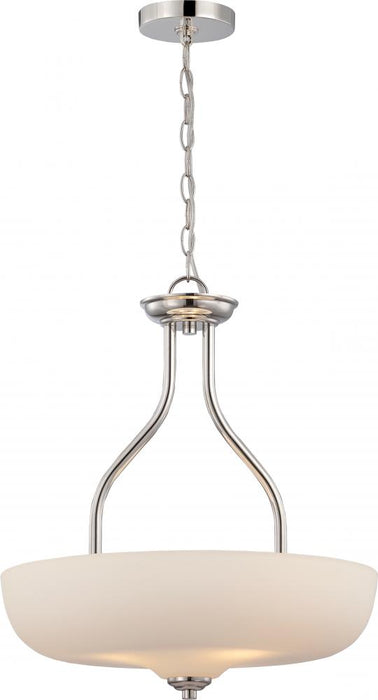 Kirk - 3 Light Pendant with Etched Opal Glass - LED Omni Included
