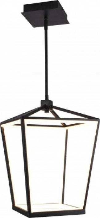 Park Ave. 20" LED Large Cage Pendant in Black