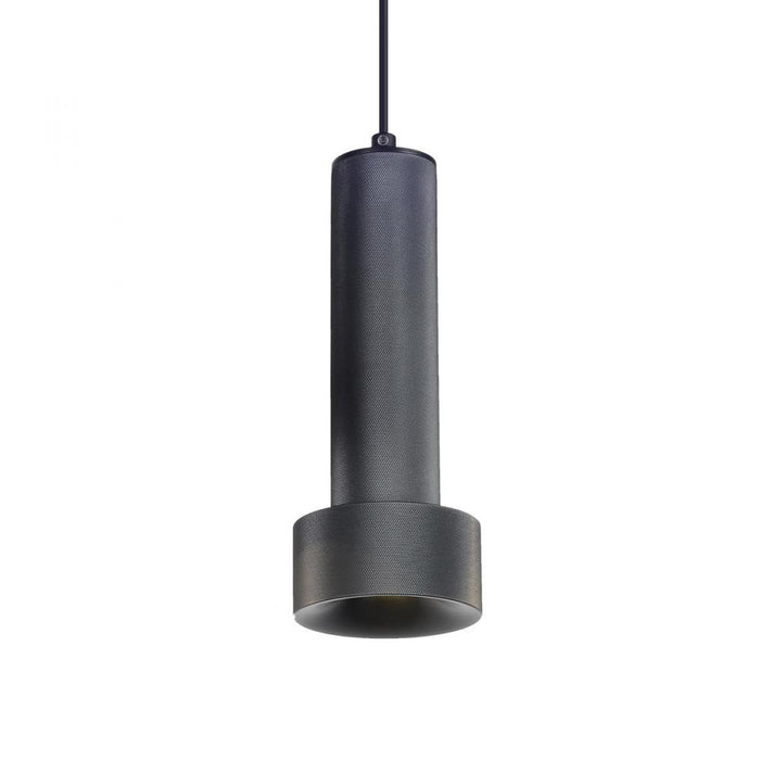 Cicada 10" Knurled Pendant in Dark Grey