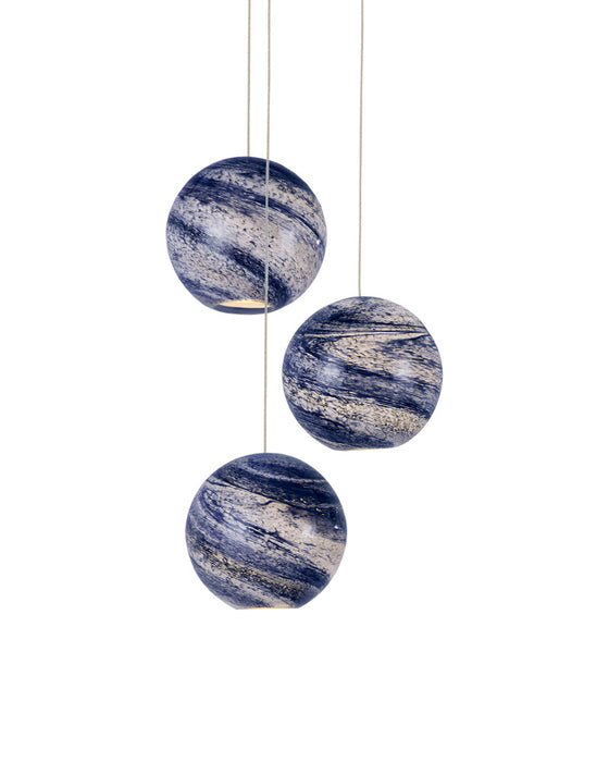Palatino 3-Light Round Multi-Drop Pendant