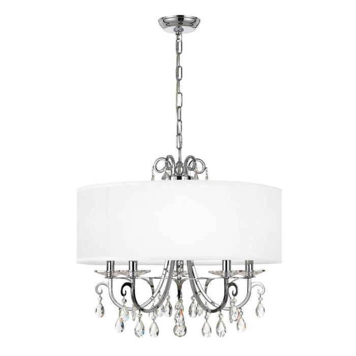 Othello 5 Light Clear Crystal Polished Chrome Chandelier