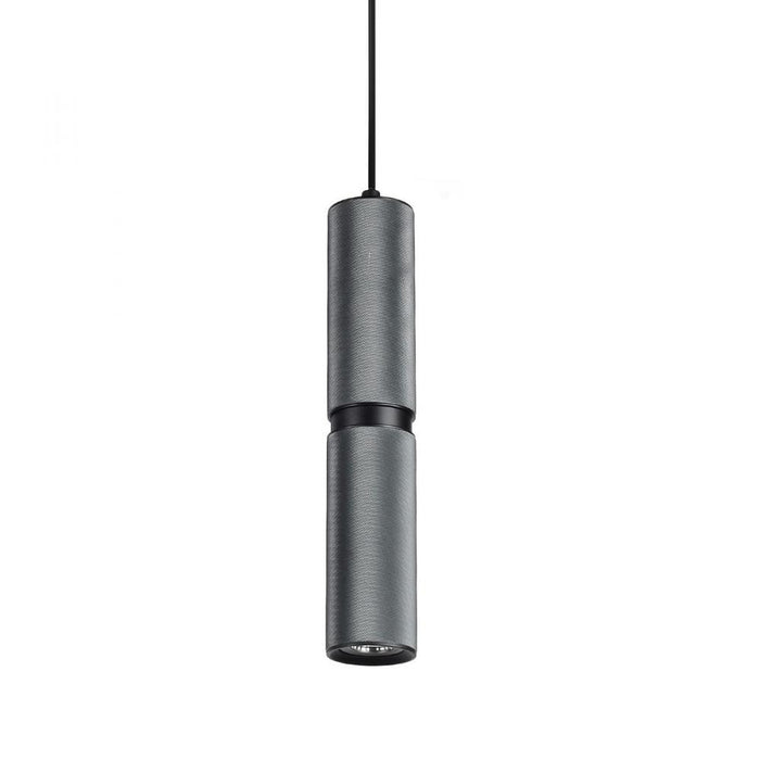 Cicada 12" Knurled Pendant in Dark Grey and Black