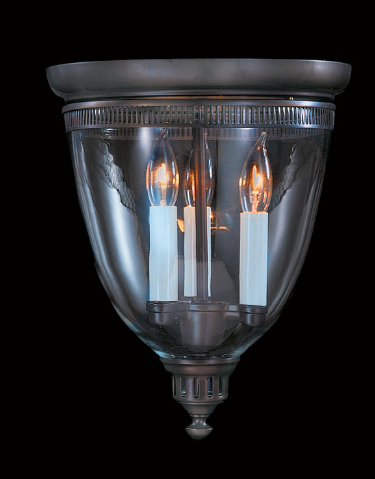 3-Light Polished Brass Jamestown Flush / Semi-Flush Mount