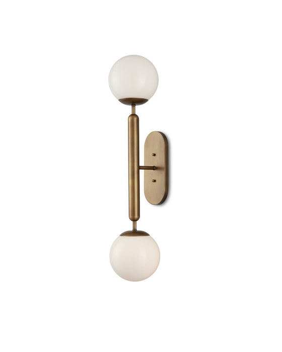 Barbican Double-Light Brass Wall Sconce