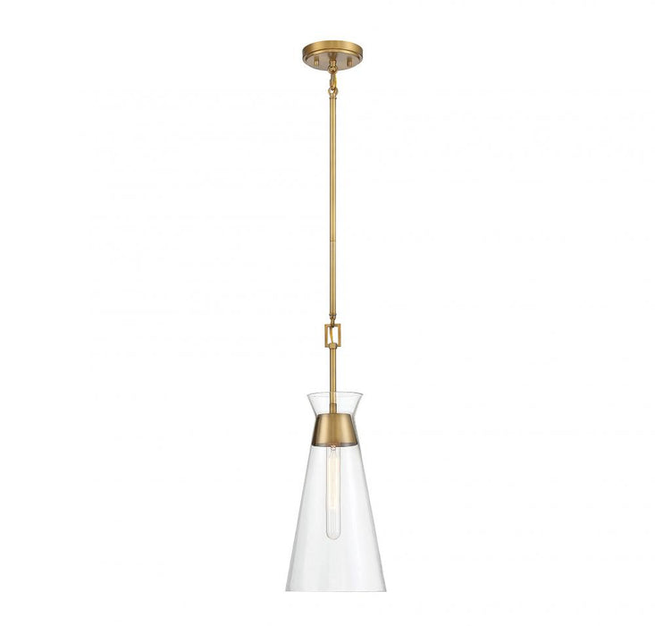 Lakewood 1-Light Pendant in Warm Brass