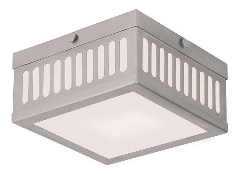 2 Light Brushed Nickel Ceiling Mount