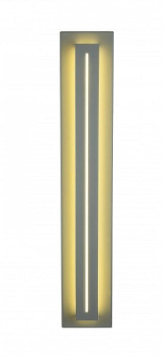 Avenue Outdoor 28" Rectangular Sconce in Silver  with a Raised LED Panel