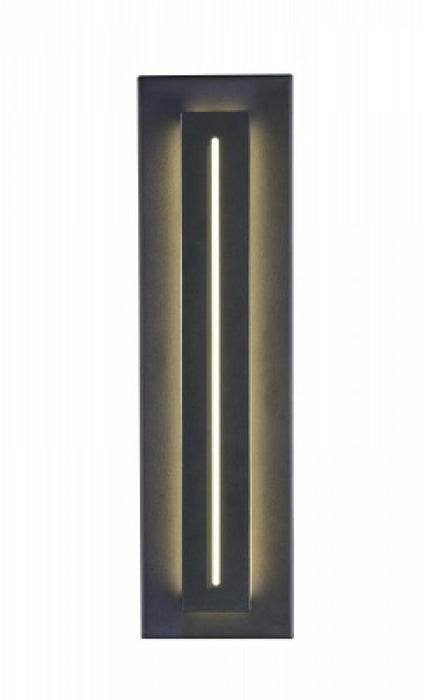 Avenue Outdoor 18" Rectangular Sconce in Black with a Raised LED Panel