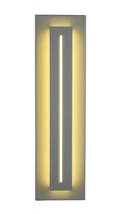 Avenue Outdoor 18" Rectangular Sconce in Silver  with a Raised LED Panel