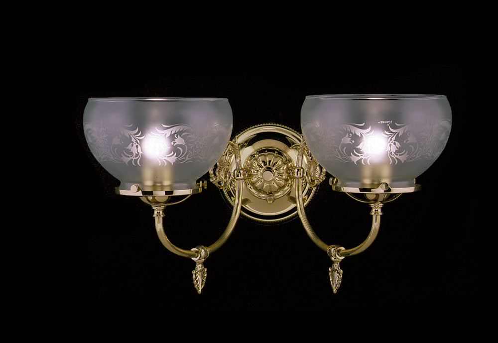 2-Light Polished Brass Chancery Sconce