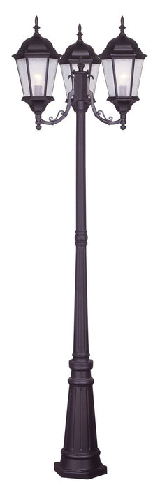 3 Light Bronze Outdoor 3 Head Post