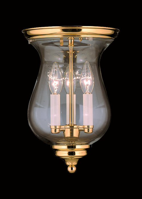 3-Light Mahogany Bronze Jamestown Flush / Semi-Flush Mount