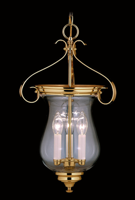 3-Light Mahogany Bronze Jamestown Foyer Chandelier